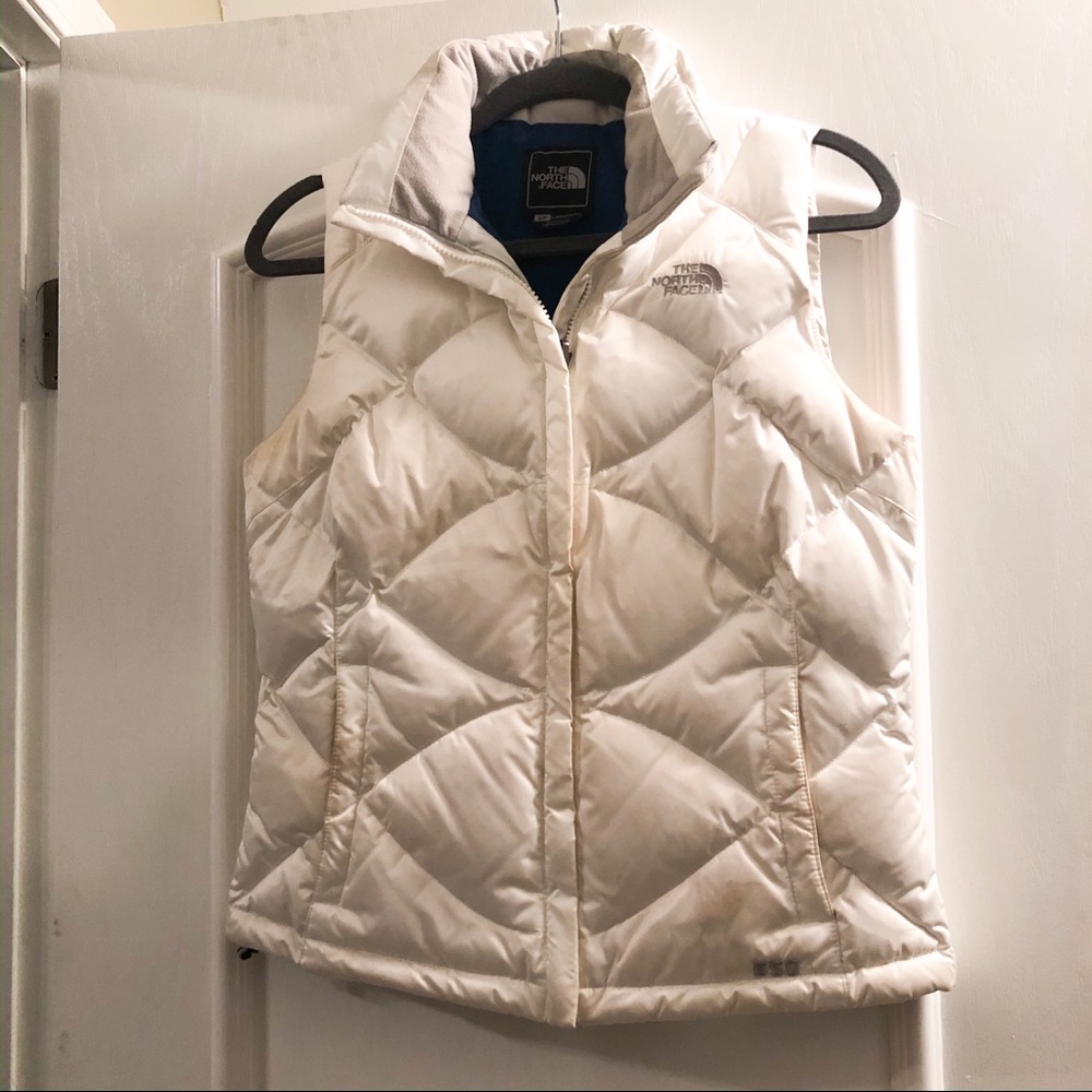 The North Face white puffer vest